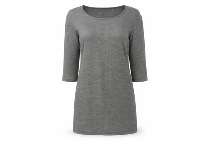 Papaya Womens Grey Polyester Shift Size 10 Scoop Neck Pullover