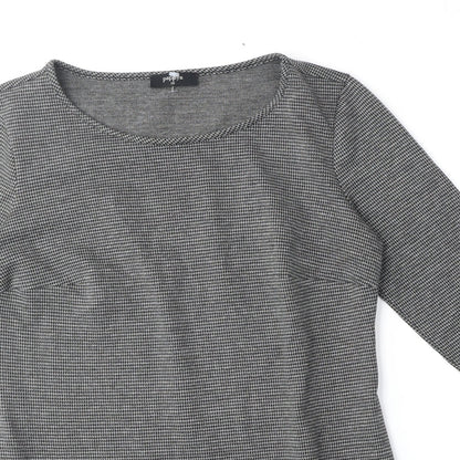 Papaya Womens Grey Polyester Shift Size 10 Scoop Neck Pullover