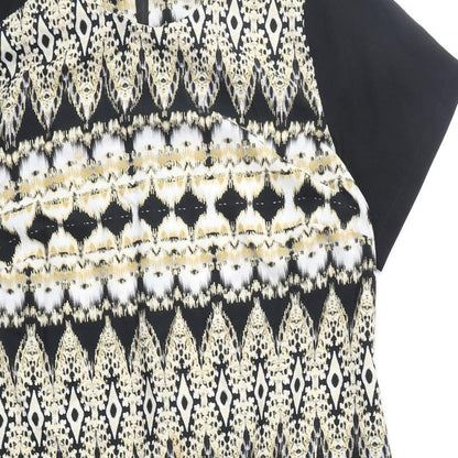 Wallis Womens Multicoloured Geometric Polyester Shift Size 14 Scoop Neck Zip