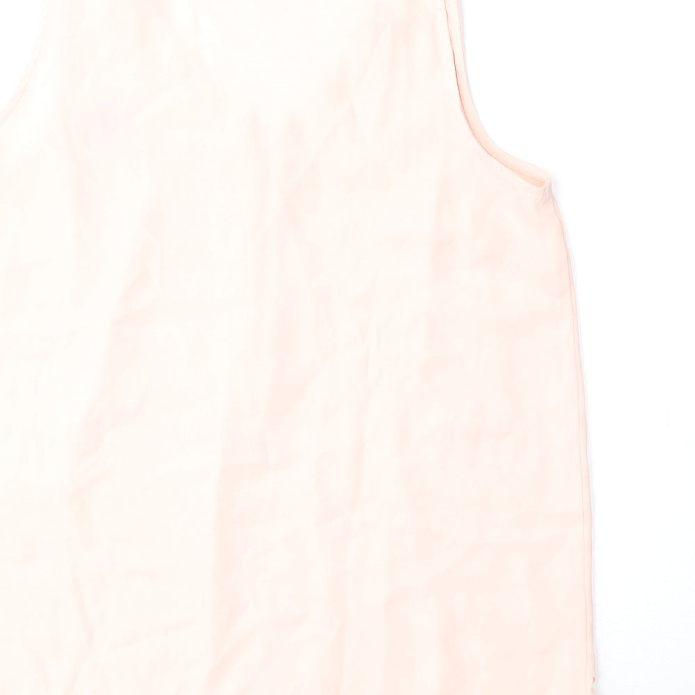 Atmosphere Womens Pink Polyester Basic Tank Size 10 V-Neck