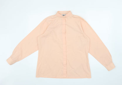 Mens UK Collar Size S L-J LONDON Smart Orange  Dress Shirt