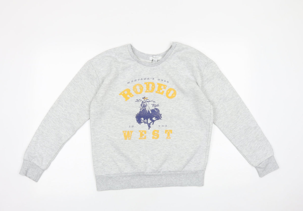 Primark Womens Grey Cotton Pullover Sweatshirt Size 8 Pullover - Rodeo West