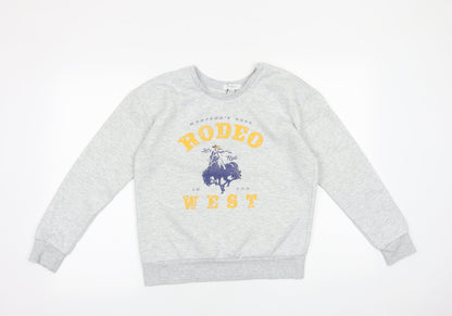 Primark Womens Grey Cotton Pullover Sweatshirt Size 8 Pullover - Rodeo West