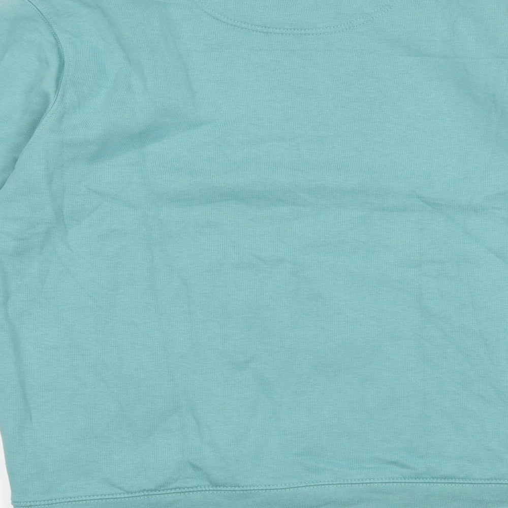 Mens UK Size L Preworn Green Pullover Sweatshirt