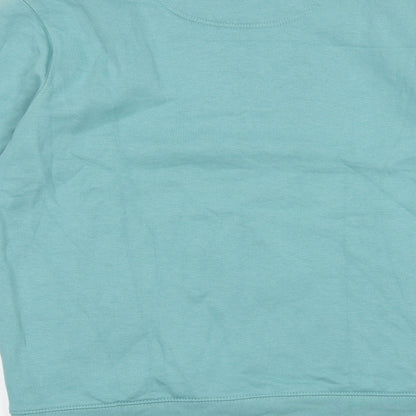 Mens UK Size L Preworn Green Pullover Sweatshirt