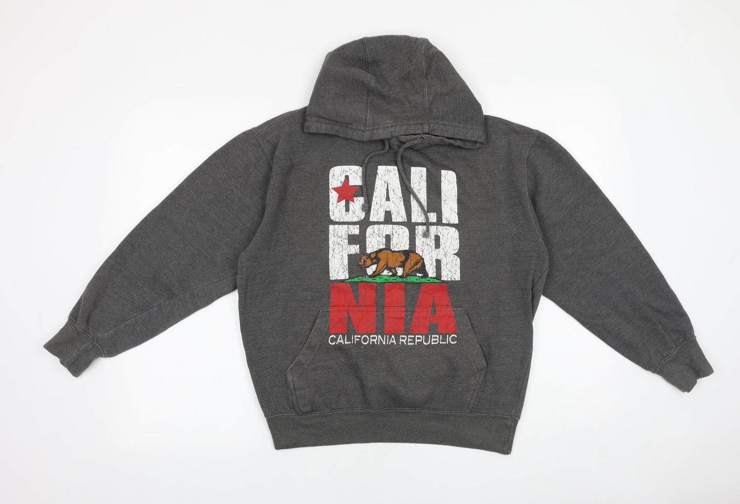 Dimco Apparel Mens Grey Cotton Pullover Hoodie Size S - California