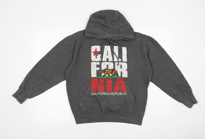 Dimco Apparel Mens Grey Cotton Pullover Hoodie Size S - California