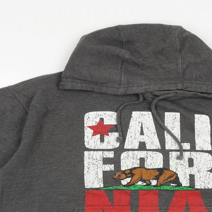 Dimco Apparel Mens Grey Cotton Pullover Hoodie Size S - California