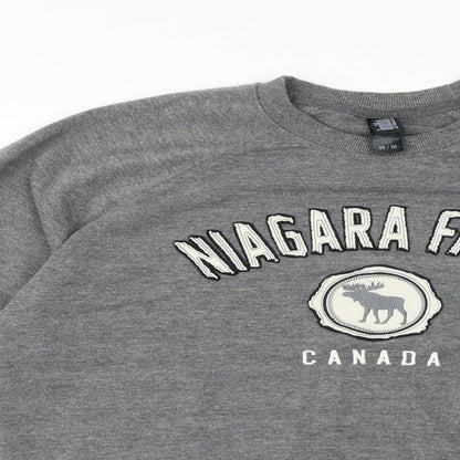 Initials Mens Grey Cotton Pullover Sweatshirt Size M - Niagara Falls