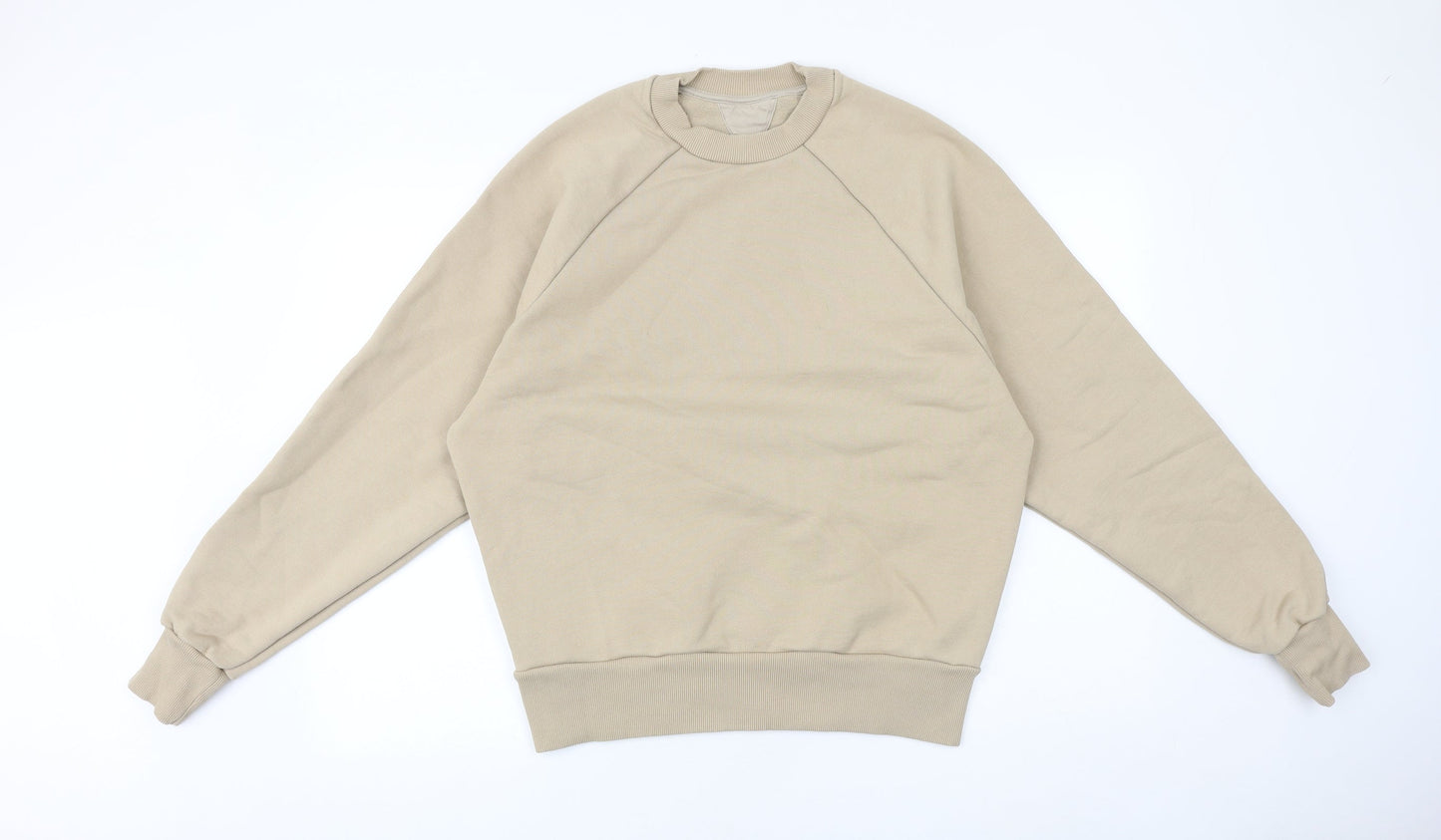 Mens UK Size M Preworn Beige Pullover Sweatshirt