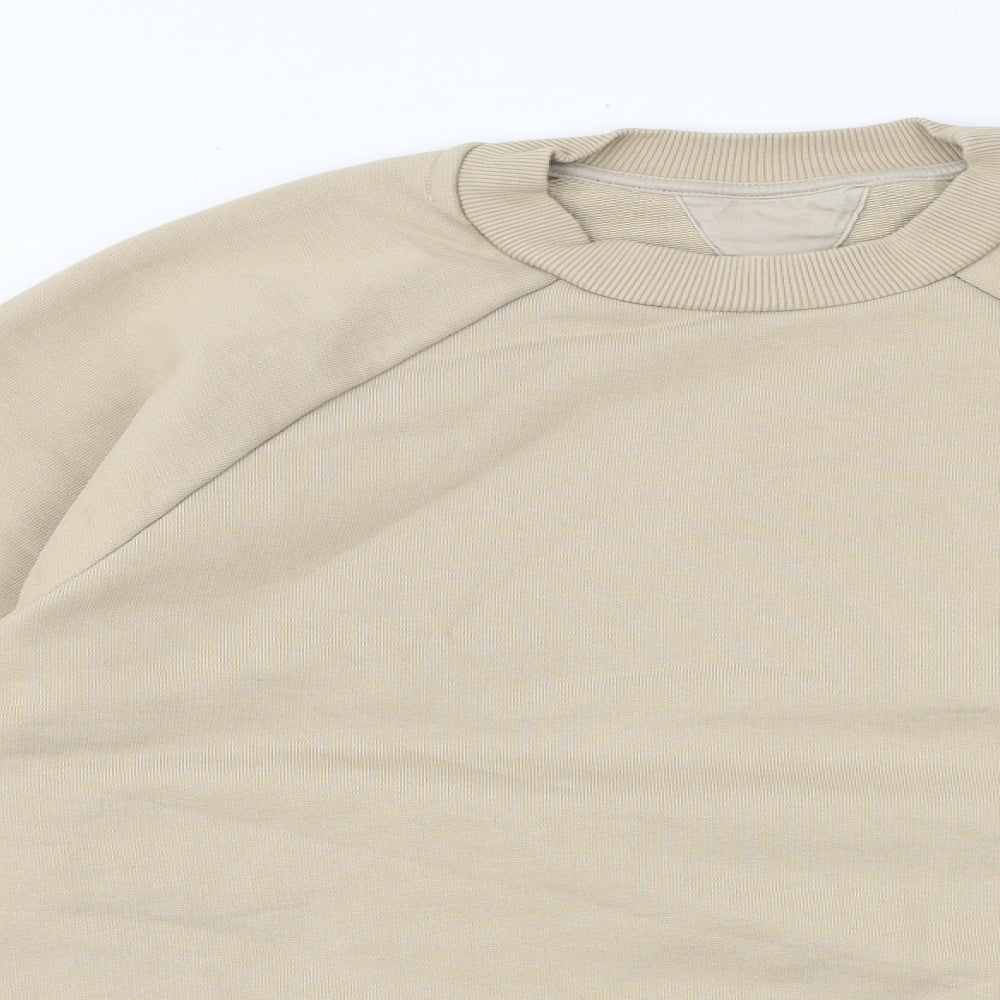 Mens UK Size M Preworn Beige Pullover Sweatshirt