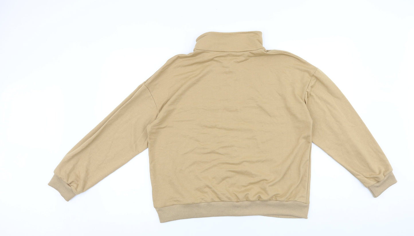 Preworn Womens Brown 100% Cotton Pullover Sweatshirt Size L Zip - Chicago