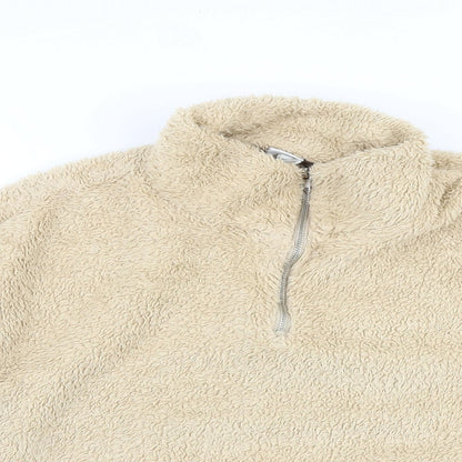 H&M Womens Brown Cotton Pullover Sweatshirt Size M Zip