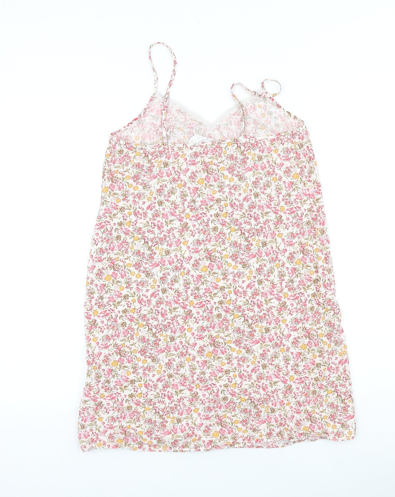 Primark Womens Multicoloured Floral 100% Cotton A-Line Size XS V-Neck Pullover