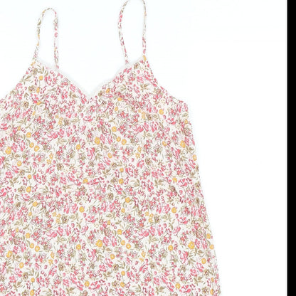 Primark Womens Multicoloured Floral 100% Cotton A-Line Size XS V-Neck Pullover