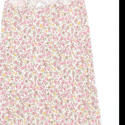 Primark Womens Multicoloured Floral 100% Cotton A-Line Size XS V-Neck Pullover