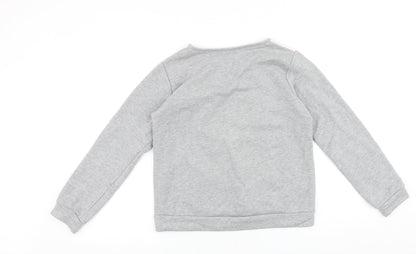 Womens UK Size XS Forever Pink Grey Pullover Sweatshirt