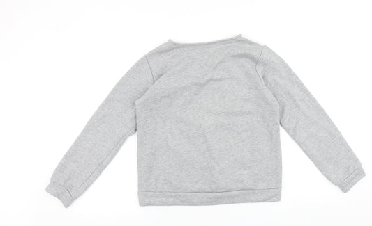 Womens UK Size XS Forever Pink Grey Pullover Sweatshirt