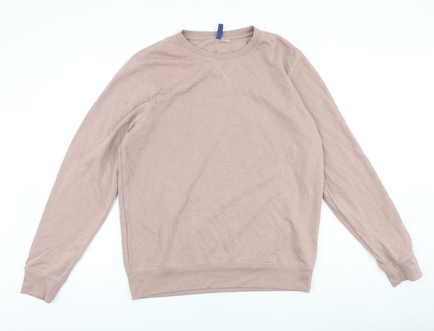 Divided Womens Pink Cotton Pullover Sweatshirt Size L Pullover