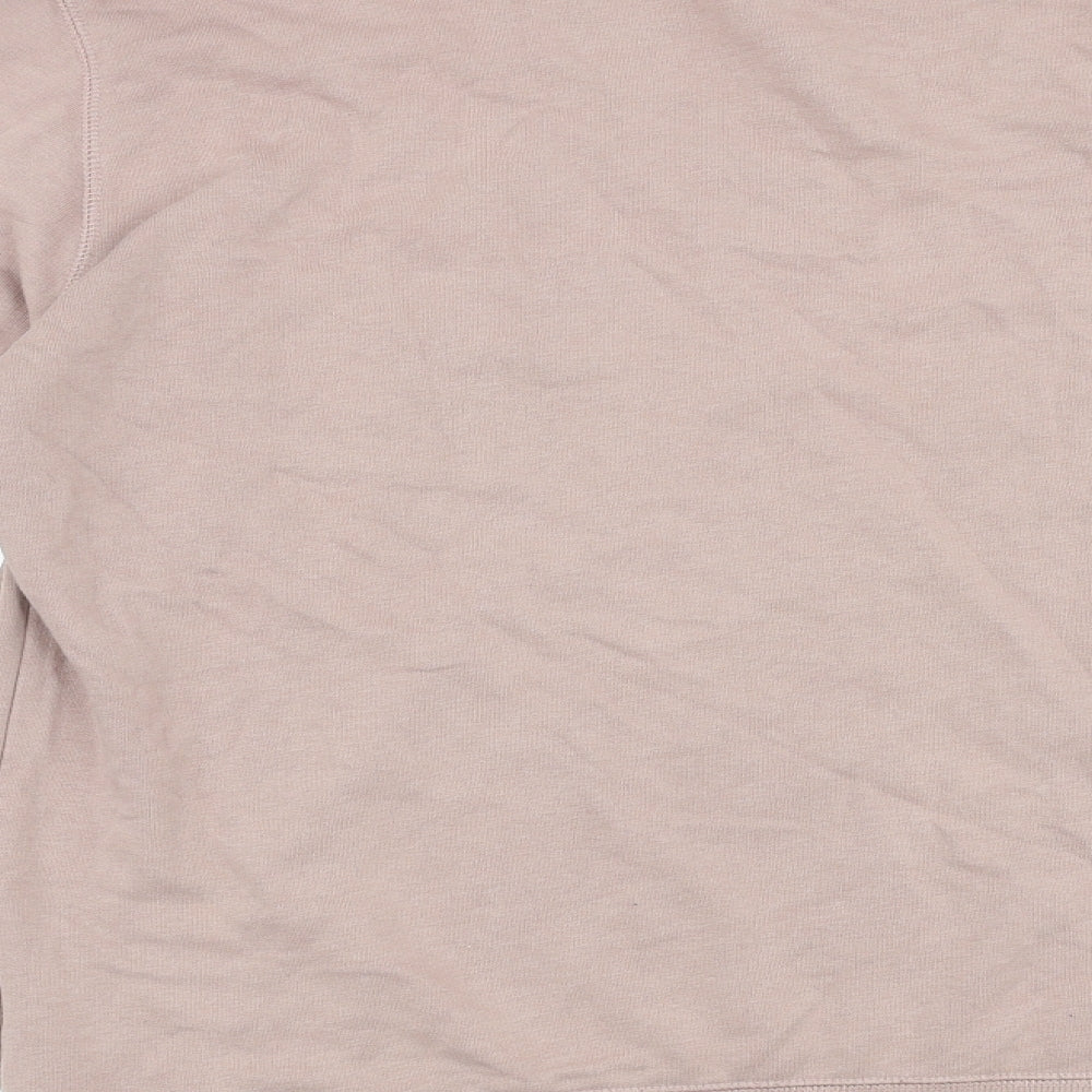 Divided Womens Pink Cotton Pullover Sweatshirt Size L Pullover