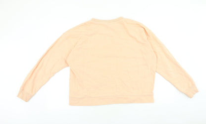 Miss Selfridge Womens Pink Cotton Pullover Sweatshirt Size M Pullover