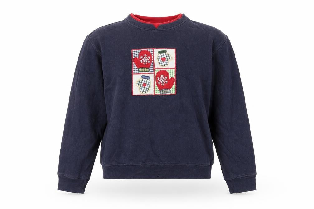 Shenanigans Womens Blue Cotton Pullover Sweatshirt Size M Pullover