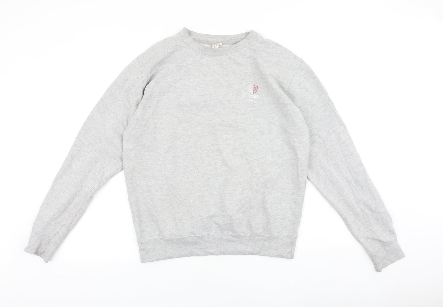 Awdis Mens Grey Cotton Pullover Sweatshirt Size M