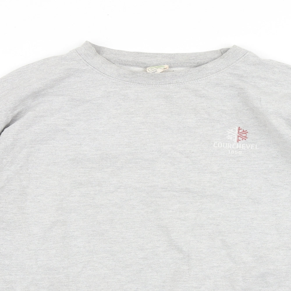 Awdis Mens Grey Cotton Pullover Sweatshirt Size M