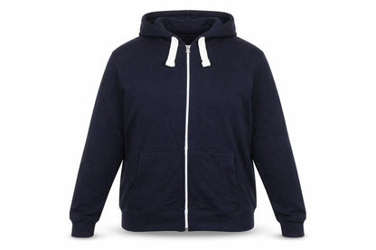 Malaika Womens Blue Cotton Full Zip Hoodie Size L Zip