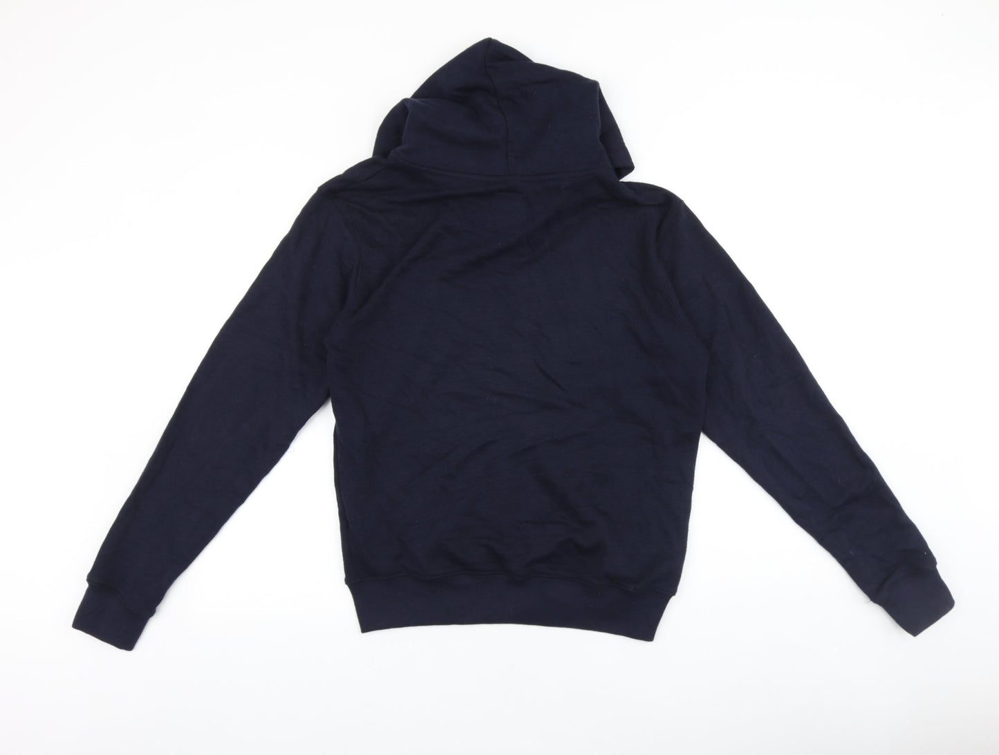 Malaika Womens Blue Cotton Full Zip Hoodie Size L Zip