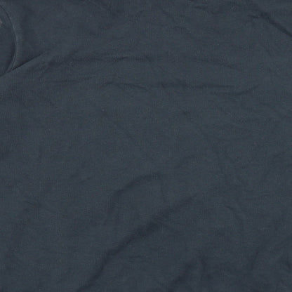 Topshop Womens Blue Cotton Pullover Sweatshirt Size 10 Pullover