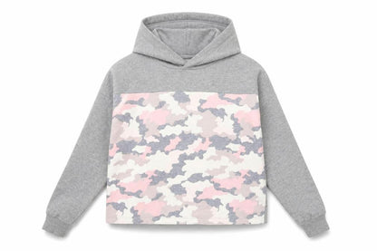 F&F Girls Grey Camouflage Cotton Pullover Hoodie Size 13-14 Years Pullover