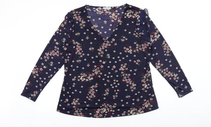 Womens UK Size XL Encuentro Blue Basic Blouse