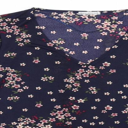 Womens UK Size XL Encuentro Blue Basic Blouse