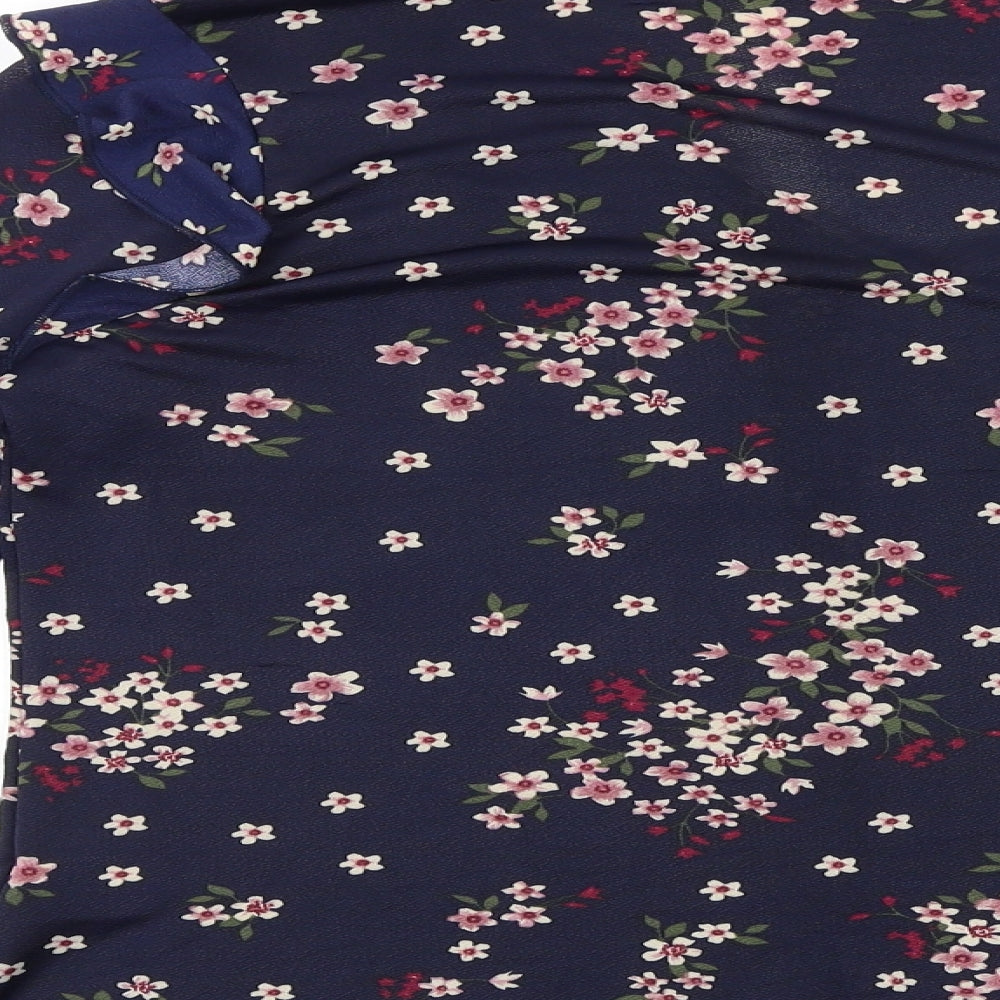 Womens UK Size XL Encuentro Blue Basic Blouse