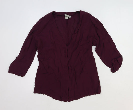 Womens UK Size 12 ASOS Red Basic Blouse