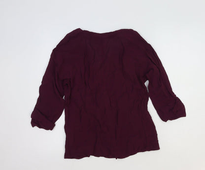 Womens UK Size 12 ASOS Red Basic Blouse
