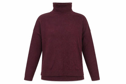 Terre Jacobs Womens Purple Roll Neck Viscose Pullover Jumper Size S