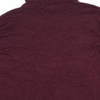 Terre Jacobs Womens Purple Roll Neck Viscose Pullover Jumper Size S