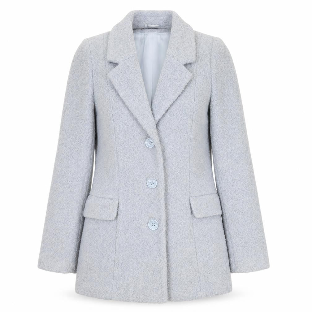 Womens UK Size 10 Miss Selfridge Blue Pea Coat