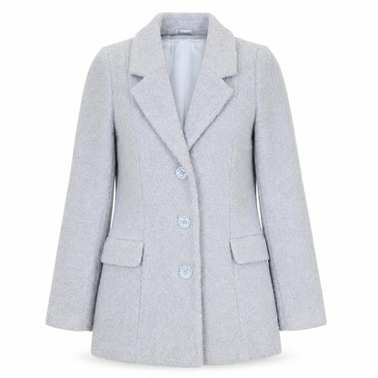 Womens UK Size 10 Miss Selfridge Blue Pea Coat