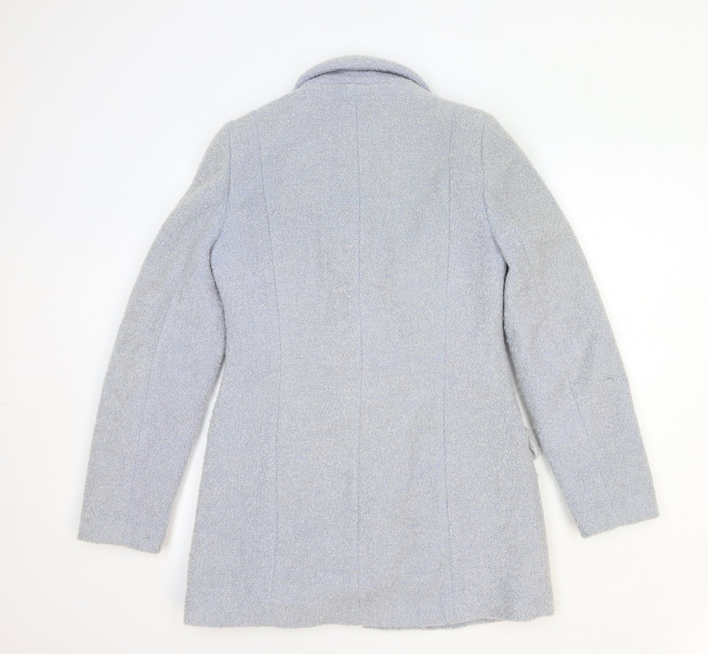 Womens UK Size 10 Miss Selfridge Blue Pea Coat