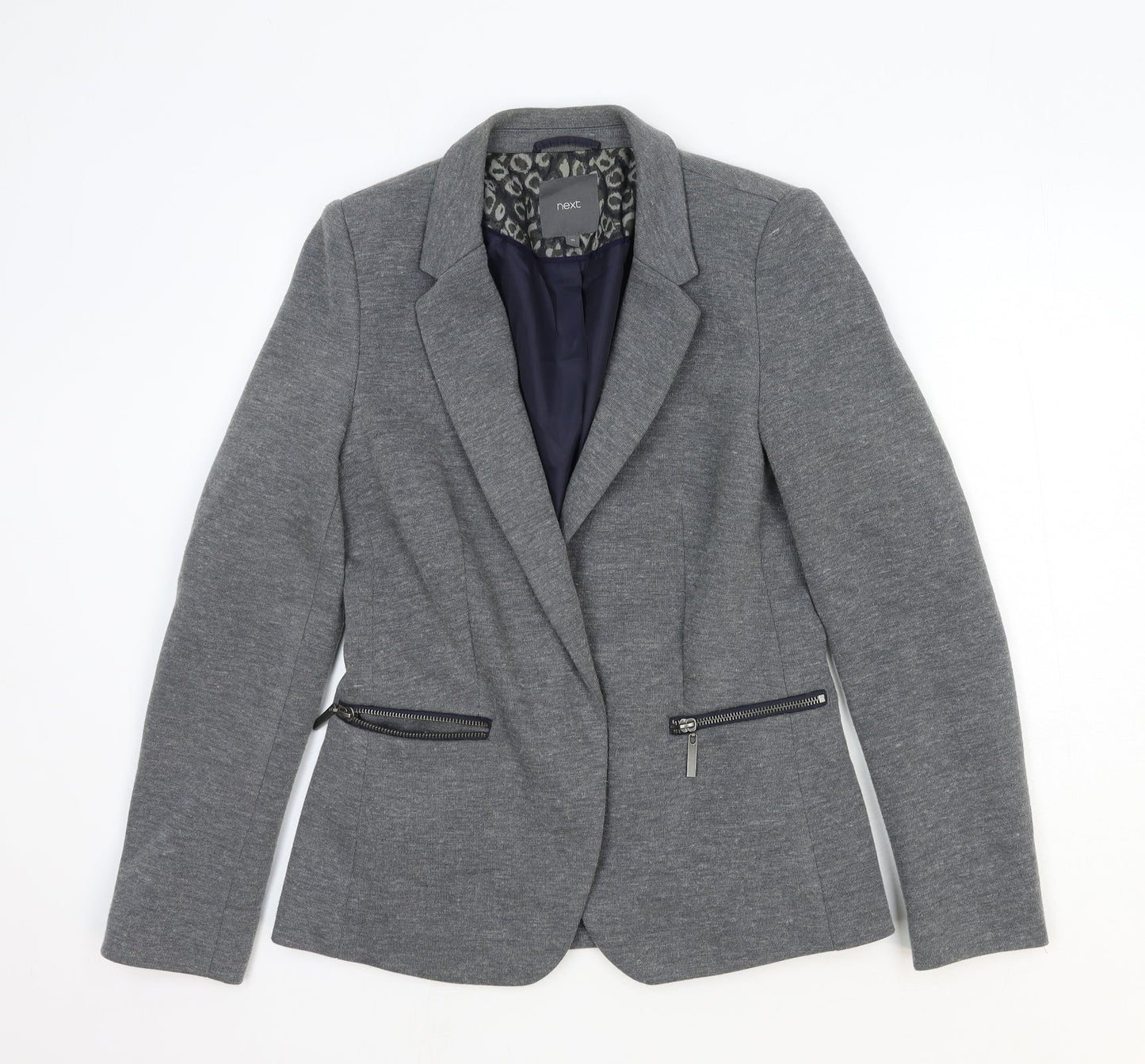 NEXT Womens Grey Polyester Jacket Blazer Size 10