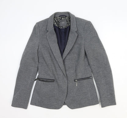 NEXT Womens Grey Polyester Jacket Blazer Size 10