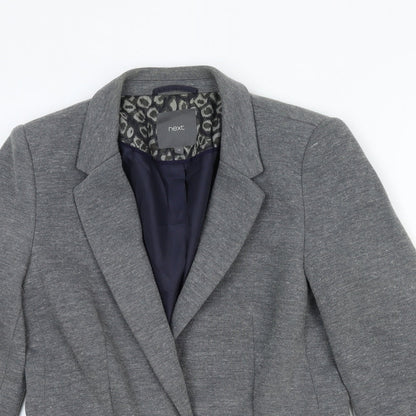 NEXT Womens Grey Polyester Jacket Blazer Size 10