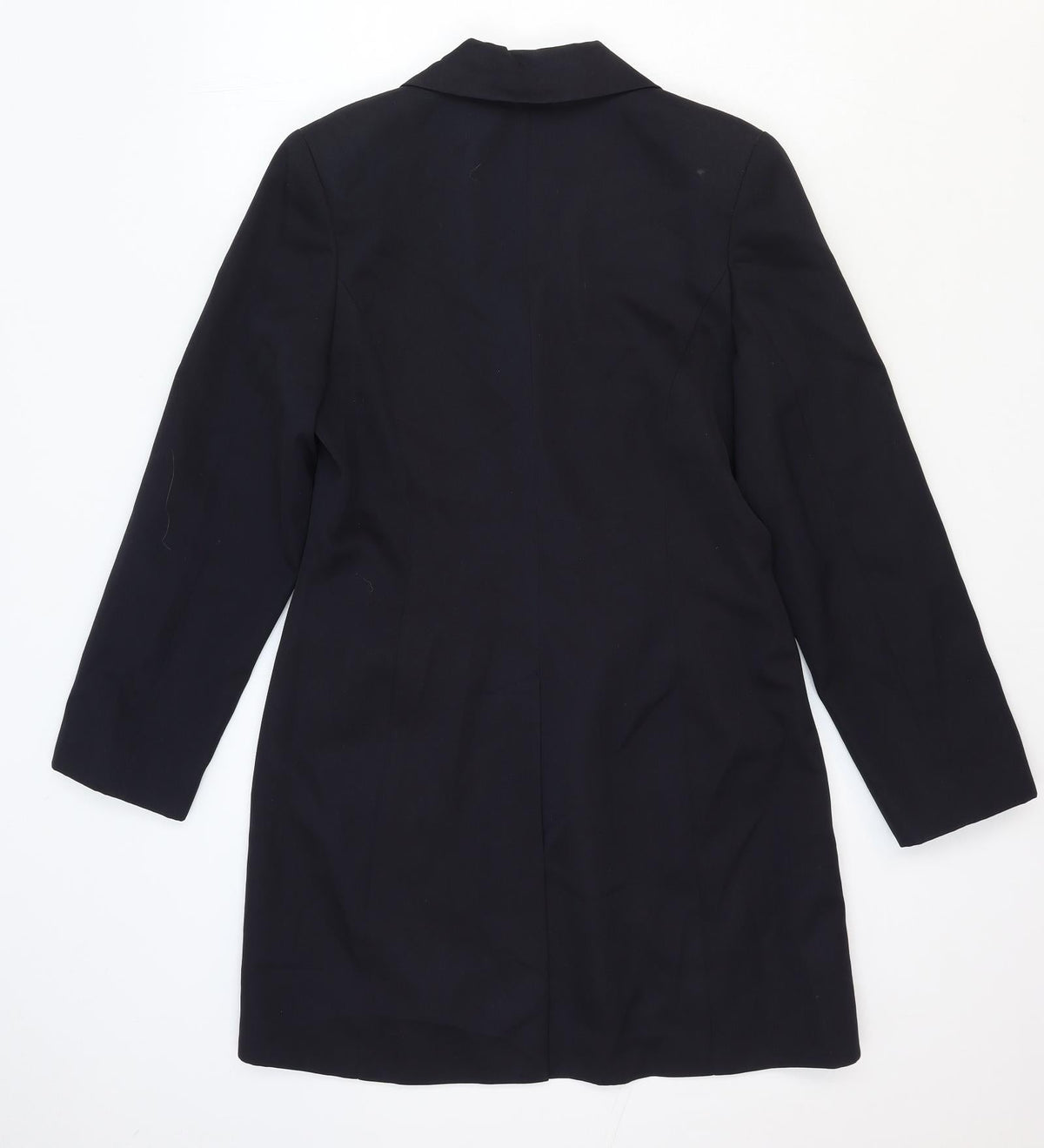 Woolf Europe Womens Blue Overcoat Coat Size 4 Button