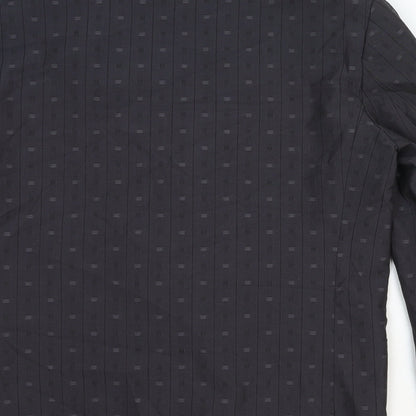 SWJ Mixers Mens Grey Polka Dot Polyester Jacket Blazer Size L Regular