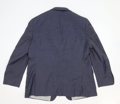 Marks and Spencer Mens Grey Wool Jacket Blazer Size M Regular