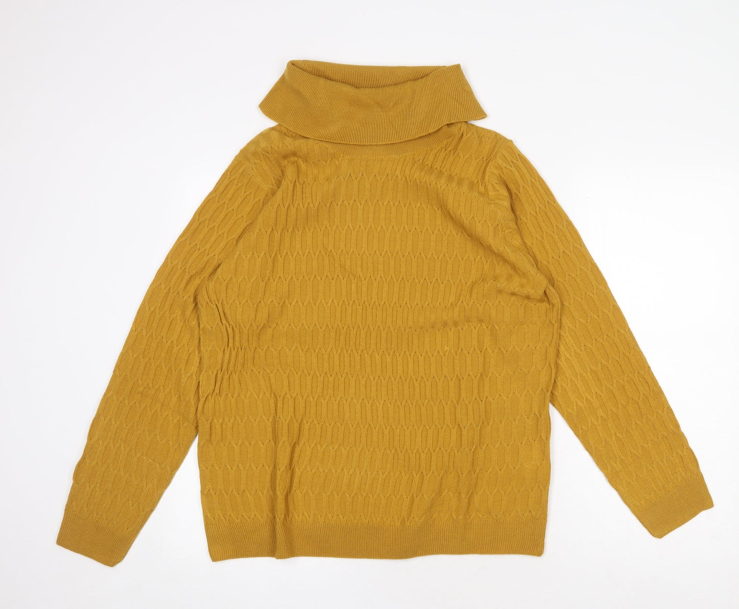 Womens UK Size L EWM Yellow Pullover Jumper