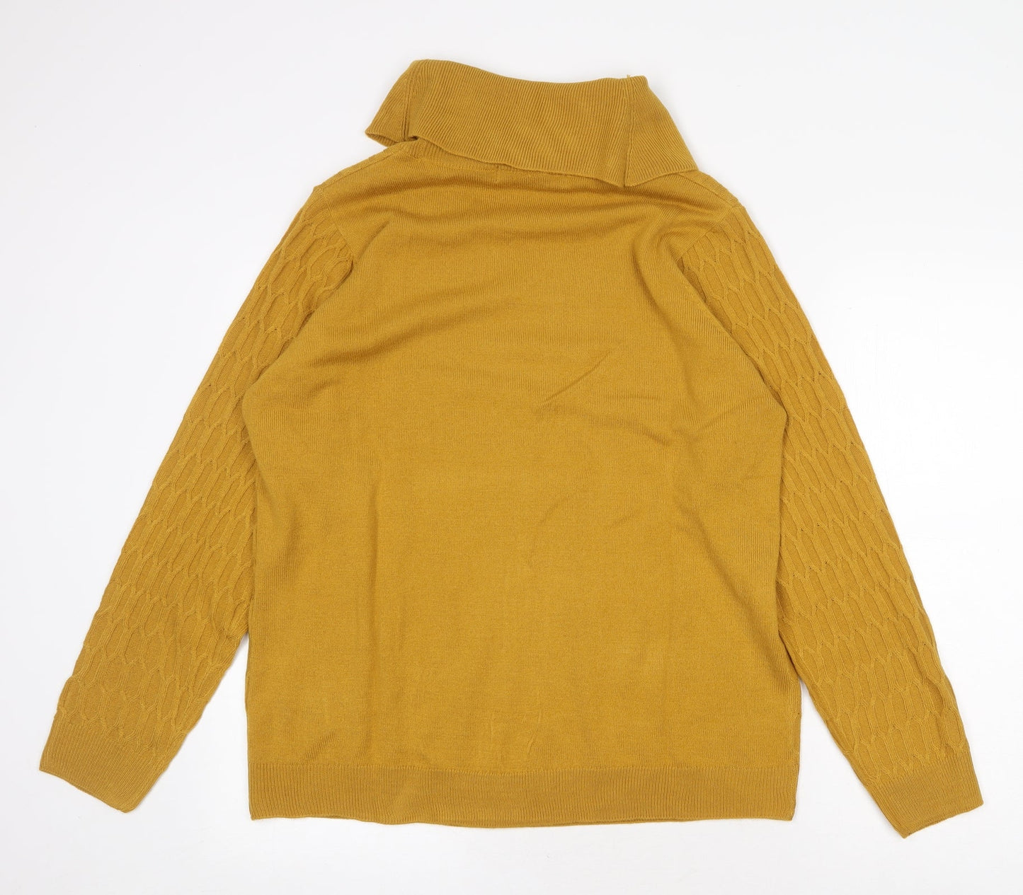 Womens UK Size L EWM Yellow Pullover Jumper